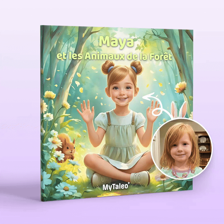 La fille et les animaux de la forêt