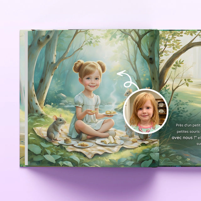 La fille et les animaux de la forêt