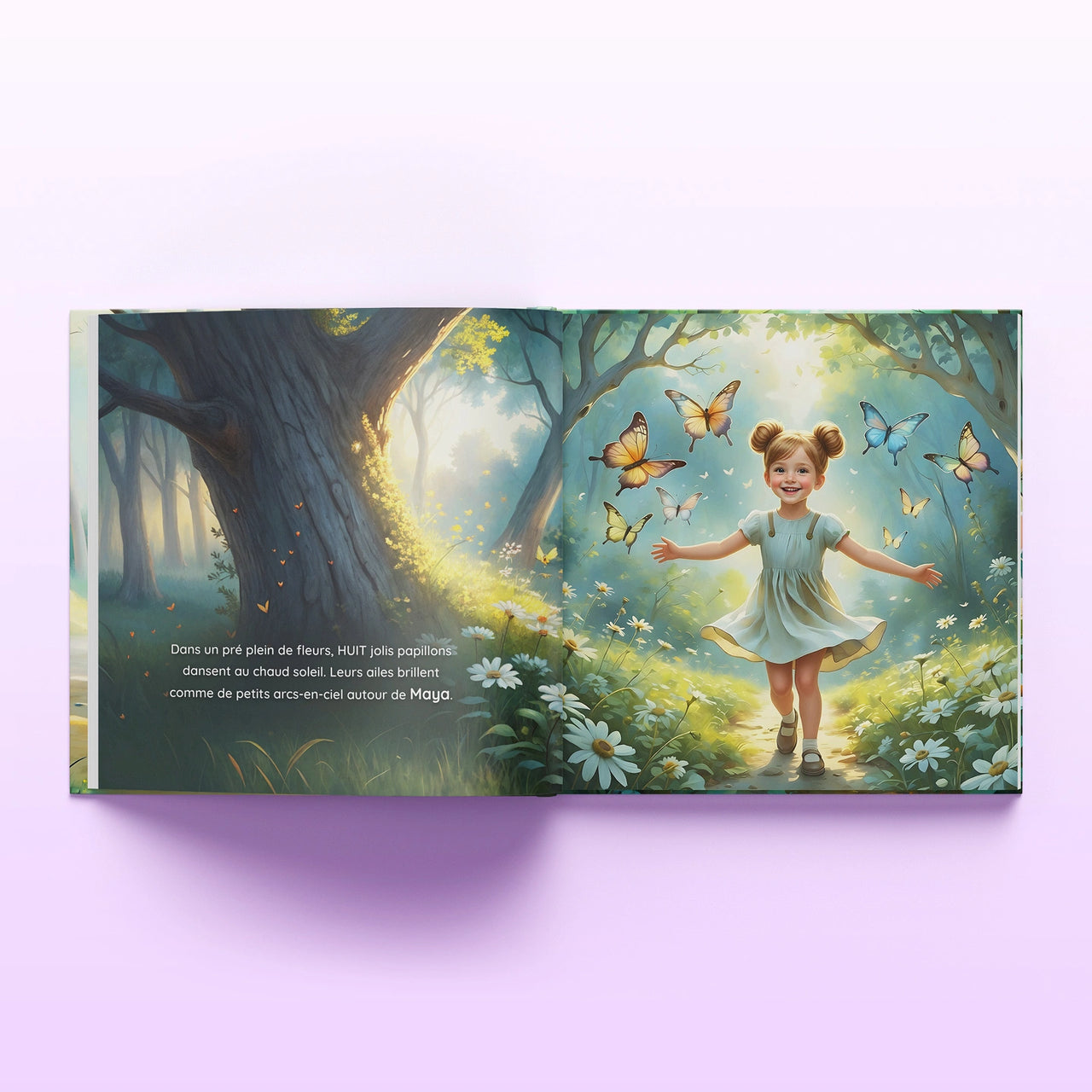 La fille et les animaux de la forêt