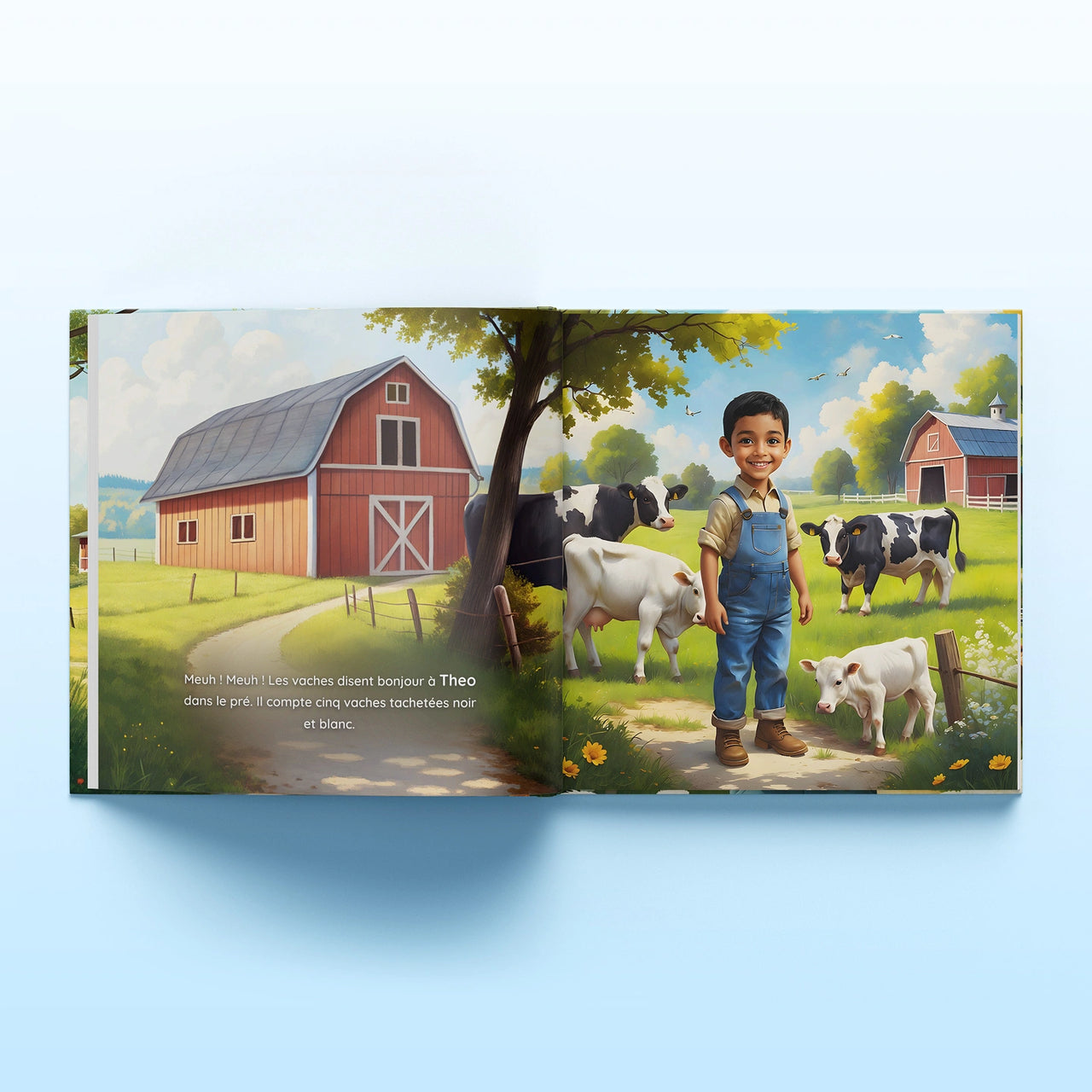 Le garçon explore la ferme